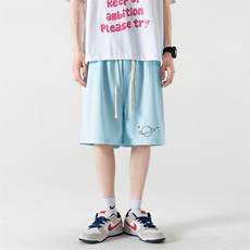 HD74238-P22华夫格短裤男大码宽松五分裤男直筒中裤，男装休闲裤，电商A040
