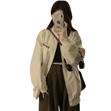 A403-P95高街刺绣字母飞行服外套春秋宽松情侣百搭夹克棒球服，男装夹克，星座911