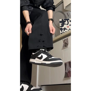 夏季新中式美式高街 hiphop盘扣休闲九分西裤货号K2422图片
