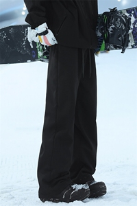 仿兔毛绒加厚休闲裤 D7048-TP5088 高街痞帅设计感休闲滑雪裤图片