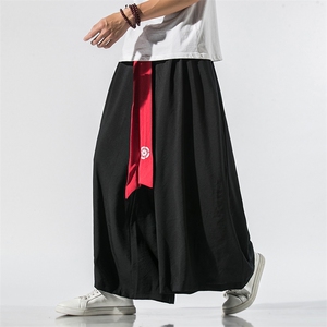 夏季 风宋制改良汉服绣花长裤古装冰丝阔腿裤情侣潮 K90/P85图片