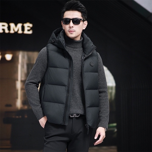 冬季羽绒马甲男外套2026年新款高端连帽保暖羽绒服潮服马夹图片