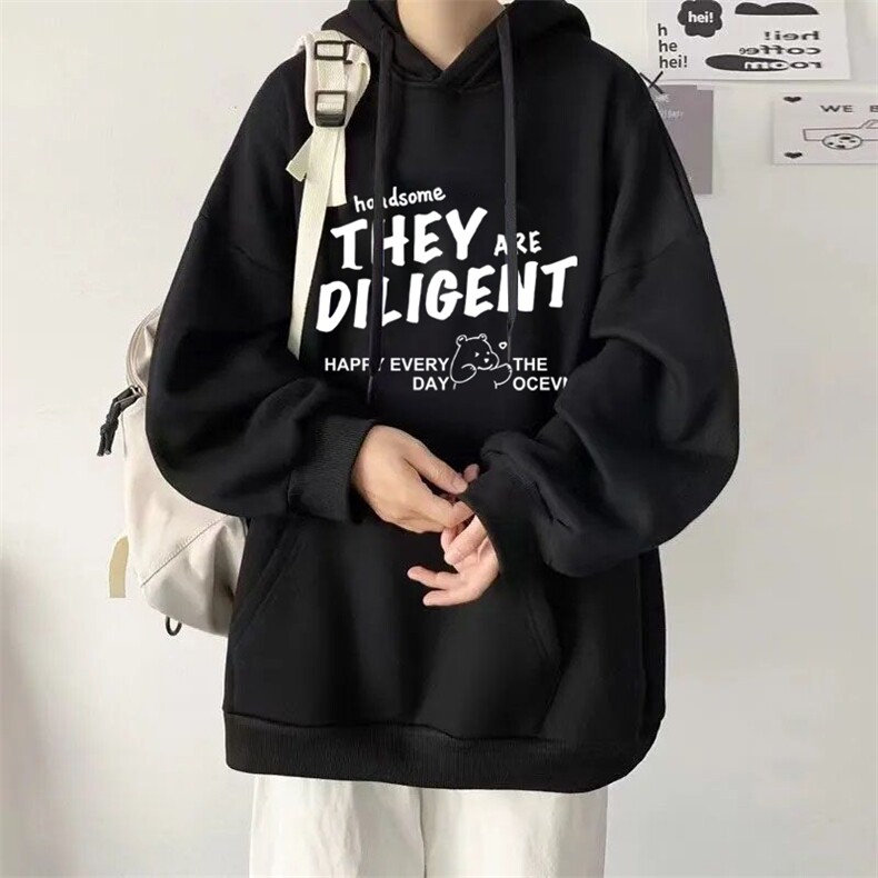 宽松型印花重磅青少年春秋款连帽卫衣男潮牌美式休闲宽松外套in,女装短外套,星座218-1（原230）