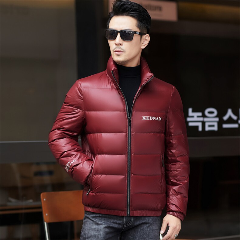 ZMS-M8828新款冬季男士鸭绒羽绒服立领保暖外套修身大衣图片