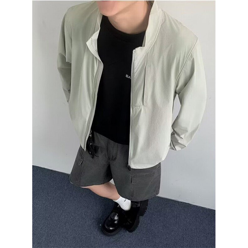 立领防晒外套男款夏季薄款户外炸街防晒衣美式速干夹克JC152,男装防晒衣,星座1116A（原606A-3）