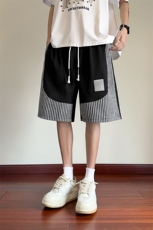 短裤男夏季美式复古拼接五分裤潮牌宽松大码XZ102B-1DK2510P30，男装牛仔裤，星座102B-1