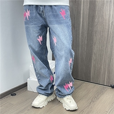 网红款闪电牛仔裤潮男高街风P42Y051，男装牛仔裤，星座1112-1