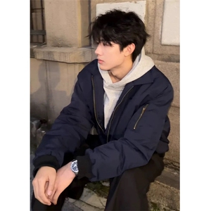 现货 美式秋冬藏青色夹克外套男女 J505-常规特P40图片