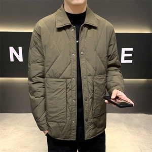 有标白鸭绒羽绒服男韩版潮流宽松男士外套YR210-165,韩版中长外套搭配图片图片