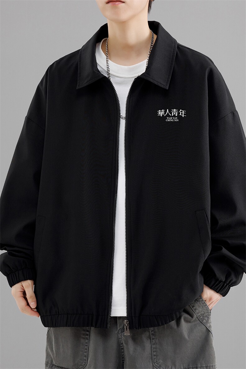 新款华人青年春款高品质休闲百搭男复古飞行夹克外套JK709P49,男装夹克,电商C408-1(原B339-1)
