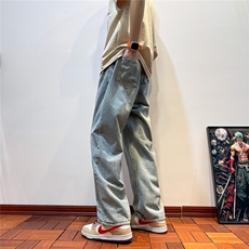 k1078-p45-控68现货宽松拉链cleanfit牛仔裤马丁靴黑暗，男装牛仔裤，星座116