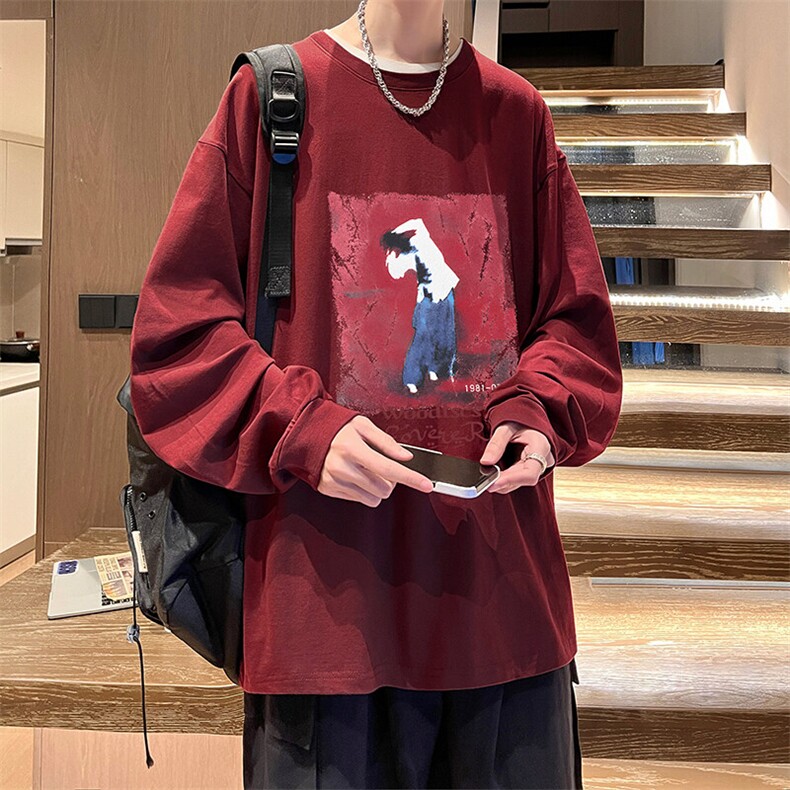 抖音得物供货量大从优可提供视频美式长袖T恤CT767特P25,男装T恤,电商A486-1