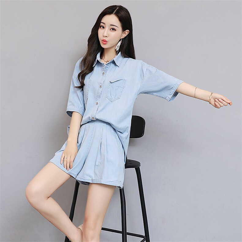 POLO领时尚显瘦修身个性套装/套裙2021年夏季简约排扣口袋,女装套装/套裙,艾尚靓装