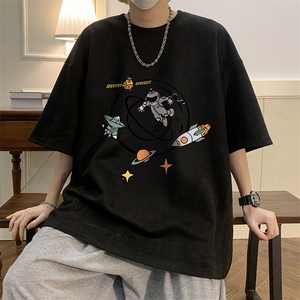 麂皮绒短袖t恤男大码半袖男 JD82142-P25图片