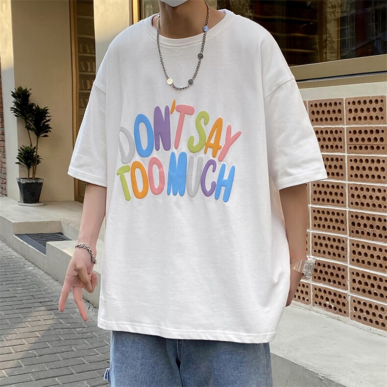 22年纯高品质新款重磅港风潮牌短袖宽松落肩T恤MT3524-P48,男装T恤,星座717