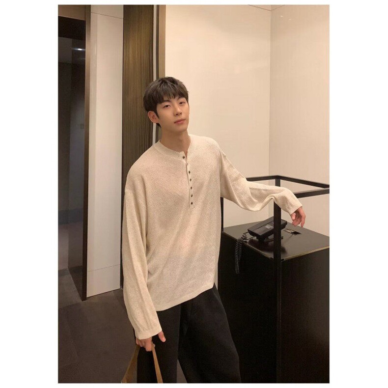 春韩系时尚套头针织衫小众极简设计休闲百搭毛衣男TK139,男装针织衫/毛衣,星座1116A（原606A-3）