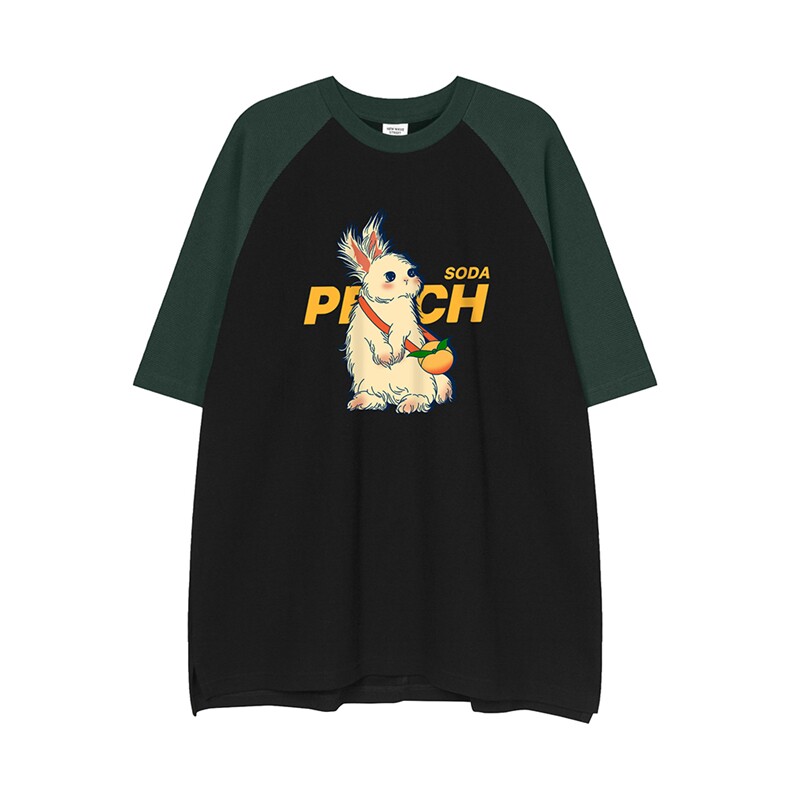 白底23新款夏季圆领卡通印花潮流百搭短袖T恤DT6368P35控58,男装T恤,电商A268-1
