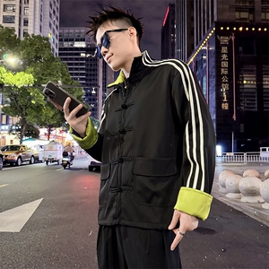 新中式外套男款早秋2025新款风唐装运动休闲夹克8011-P118控168图片