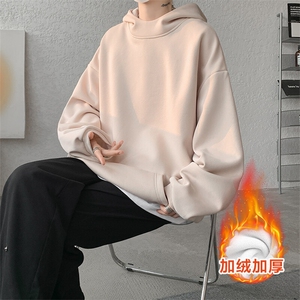 8XL-M连帽卫衣硬挺连帽卫衣男美式复古重磅帽衫加绒外套WY9105P68图片