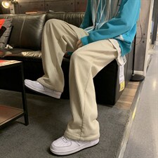 潮流拖地灯芯绒聚酯纤维1008-特批35,男装休闲裤,星座718-1