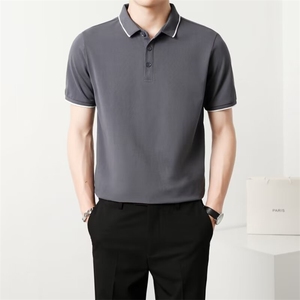 夏季新款简约休闲男士POLO衫短袖商务翻领纯色T恤上衣 TA01图片