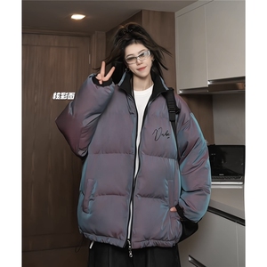 b228-M5059-P100  双面穿加厚极光变色棉服图片