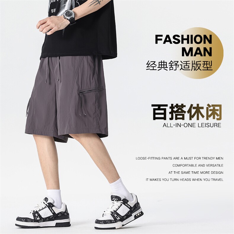 现货 夏季工装短裤男ins潮牌休闲百搭潮流痞帅五分裤D02520-P38图片