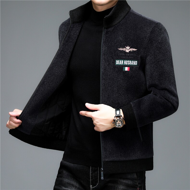 2023冬装新款中年男士休闲棉服中老年棉衣外套上衣ALXB1003-P230图片