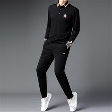 CAG502钱塘2020-2秋季新款时尚休闲帅气中青年男士套装P97，男装休闲套装，钱塘207-2