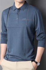 XL-TX313男士长袖T恤2023春季新款简约商务休闲纯色修身体恤P66，男装T恤，电商B360