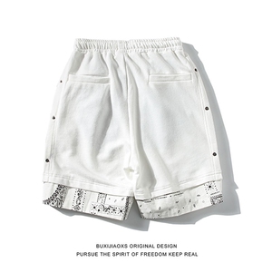 排扣男夏潮短裤宽松大码五分休闲裤  DK56 P55控68图片