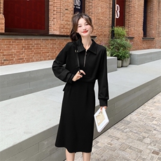 【现货】假两件气质显瘦收腰连衣裙P115K168，女装连衣裙，2C316