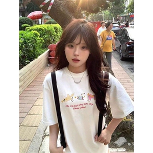 H0650-P35原版刺绣短袖t恤夏季新款宽松上衣女装潮图片