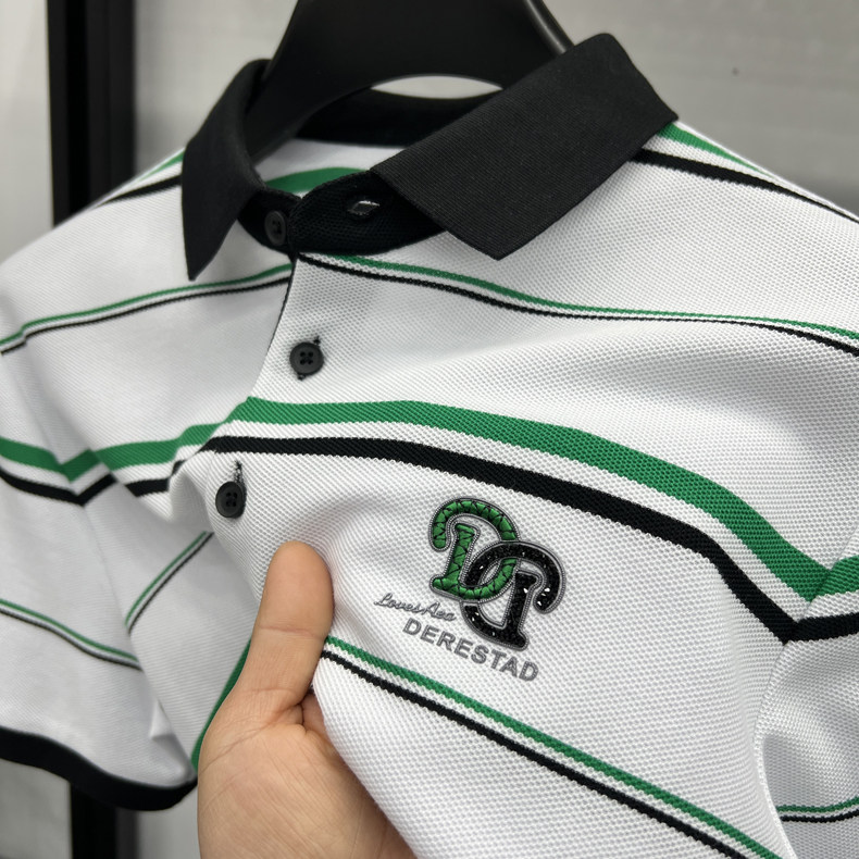 夏季新款男士短袖POLO杉高档轻商务翻领百搭中年爸爸装图片
