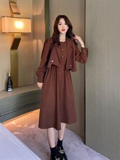 【秋季新款】连衣裙两件套小西装外套，女装连衣裙，笑思源
