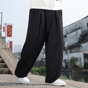 2026春夏新款风男装休闲裤盘扣裤腰设计中式直筒裤K179-P65