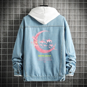 牛仔夹克男大码牛仔外套男茄克 NJ77209-P60 加绒款-P75图片