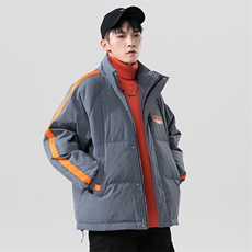 无影墙22冬季时尚潮流侧边条纹保暖立领羽绒服YR2025P135控158，男装羽绒服，电商A247-1
