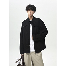 美式哈灵顿立领工装夹克男高级感重磅机车服外套25XJ55229特批65，男装夹克，电商A042