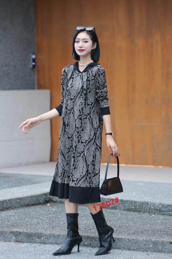 貂绒连衣裙，女装连衣裙，禾瓷