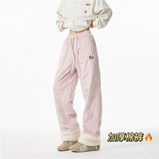 冬季新款加绒保暖腊肠狗情侣多色宽松休闲裤B315-K867-p65控88，男装棉衣，电商B315