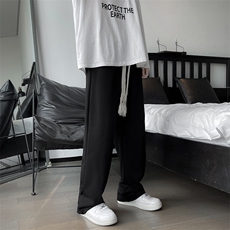 新款S-3XL抽绳直筒加绒裤子男秋冬宽松潮ins休闲长裤K1681-P30，男装休闲裤，星座512-2
