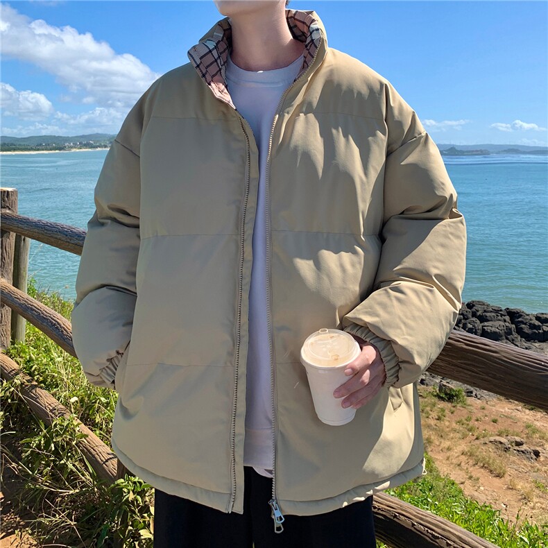 抖音得物美式潮流高品质格子三防加厚羽绒棉衣外套棉服MY5555-P68,男装棉衣,星座610B-1