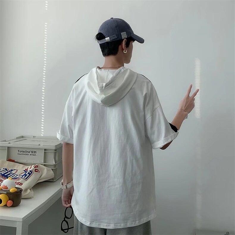 男连帽T恤短袖D6P25,男装T恤,星座1116-2