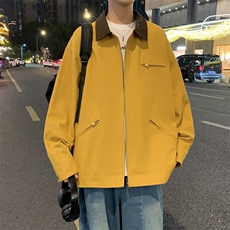 J183-P80秋季水洗复古翻领休闲夹克外套，适合二开，男装夹克，星座109