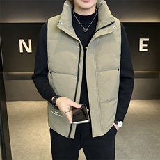 新款男士羽绒服马甲白鸭绒标309B-3-9855-P108，男装羽绒服，星座1409-3