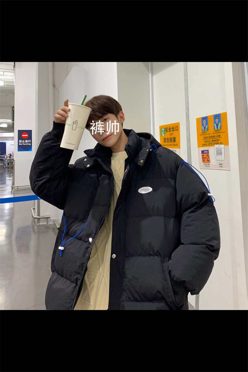 216-BK95-P120港风2021男女情侣连帽棉衣外套控145,男装棉衣,星座716-5（原216-1）