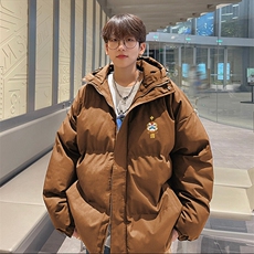 现货抖音得物可供视频三防加厚羽绒连帽棉衣外套面包棉服85558，男装棉衣，电商A486