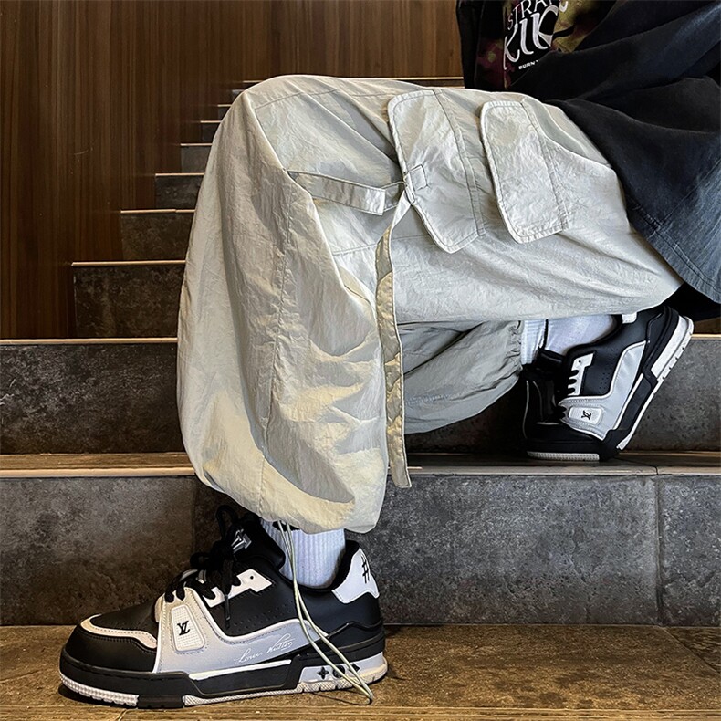 美式高街hiphop休闲长裤男款2023夏季薄款速干工装裤 K7271-P42图片
