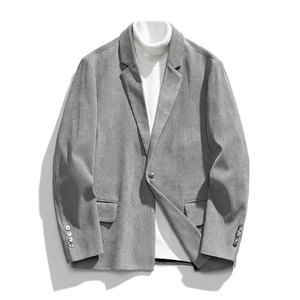 休闲西服单服宽松男女潮流痞帅简约灯芯绒休闲便西 可二XF2282图片
